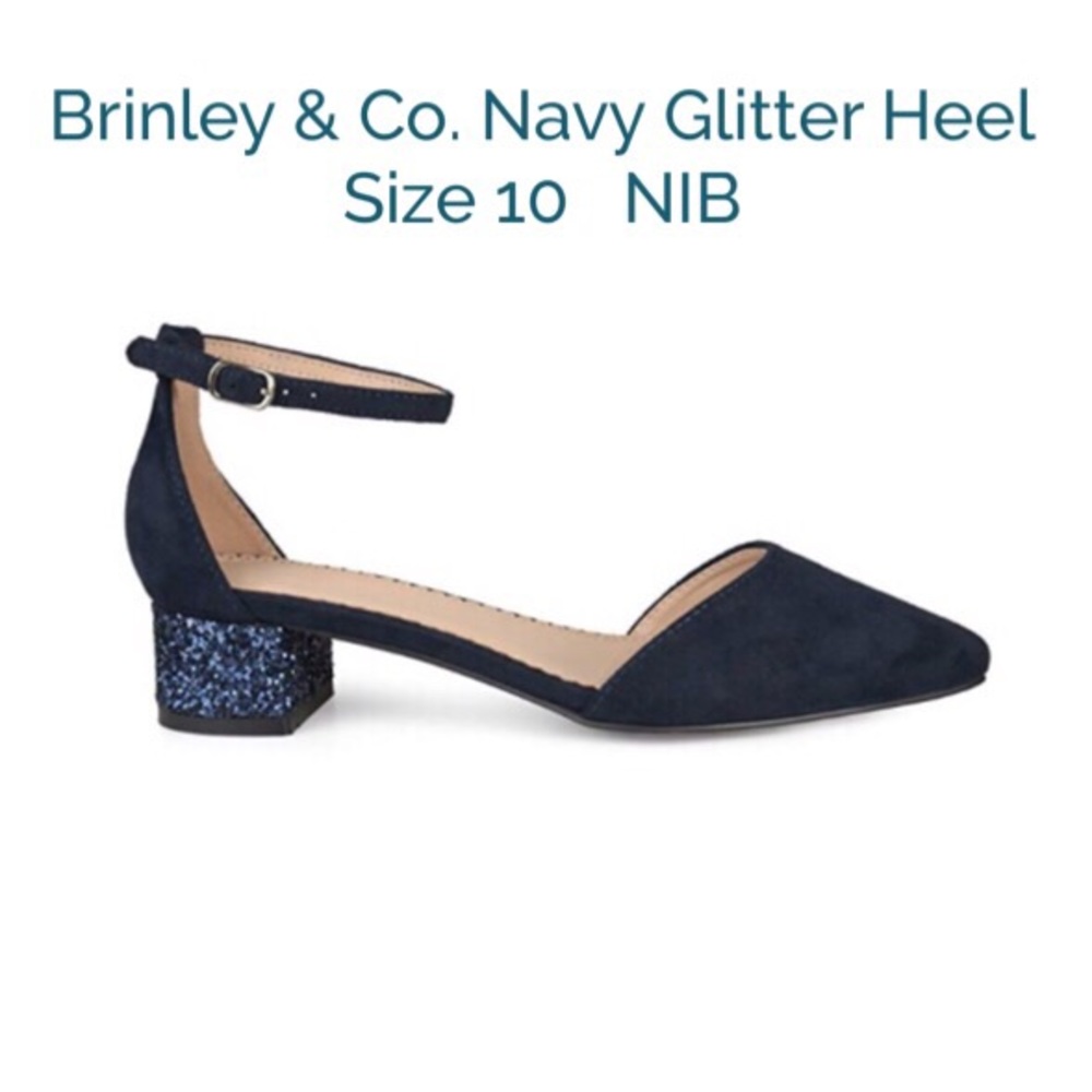 Brinley & Co Navy Glitter Heel